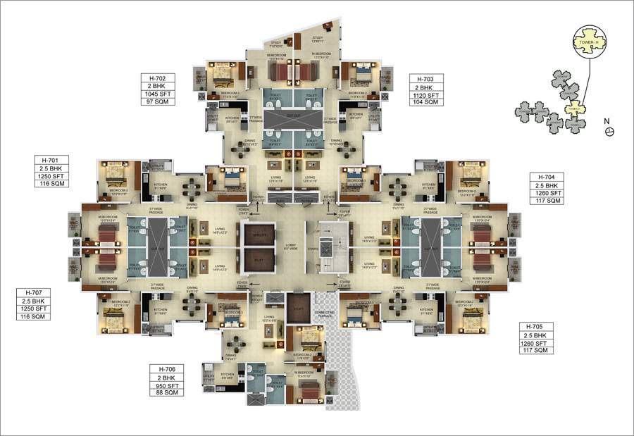 webcity Images for Cluster Plan of Mantri WebCity