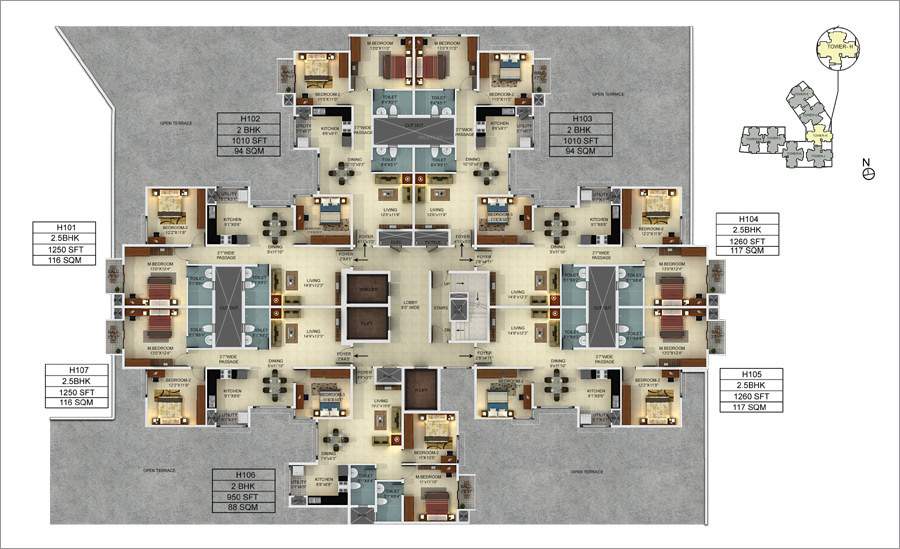 webcity Images for Cluster Plan of Mantri WebCity