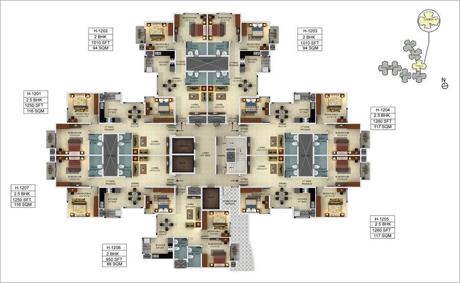 webcity Images for Cluster Plan of Mantri WebCity