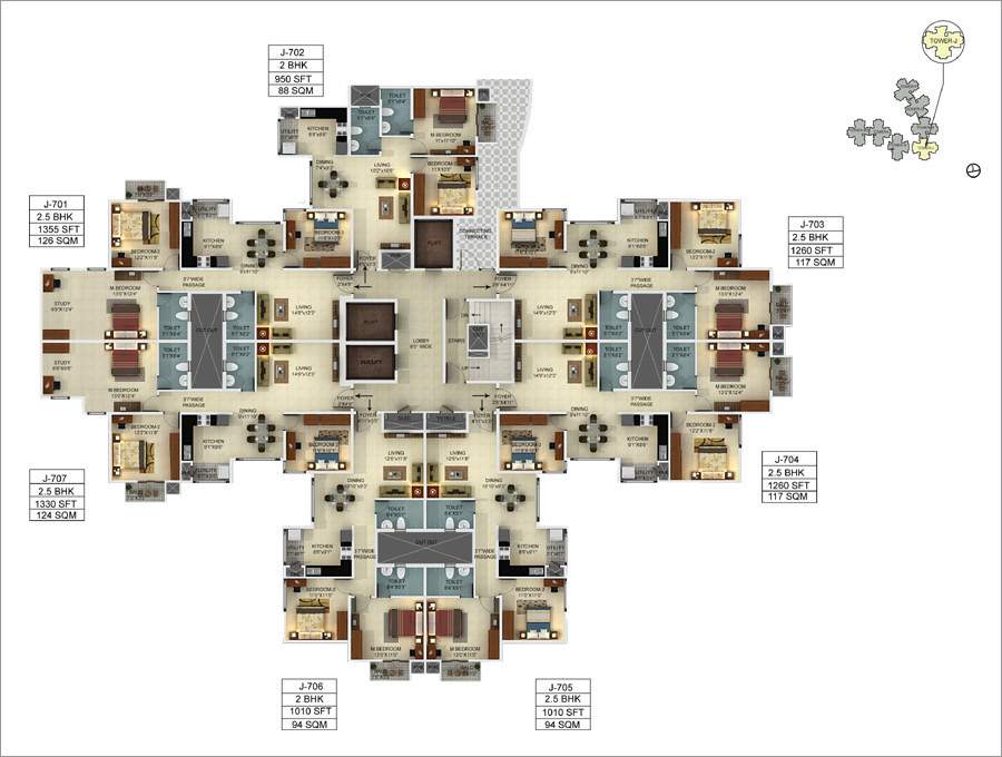 webcity Images for Cluster Plan of Mantri WebCity