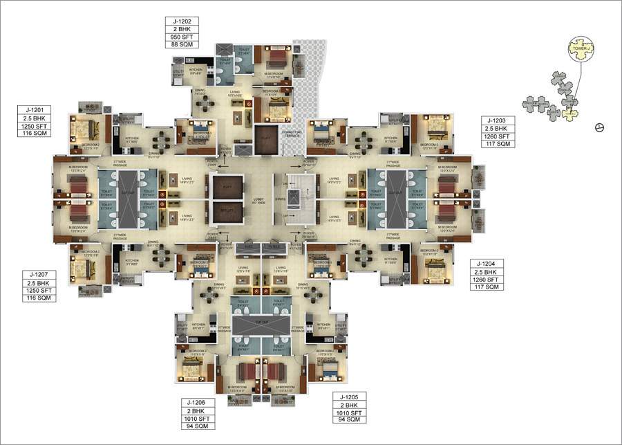 webcity Images for Cluster Plan of Mantri WebCity
