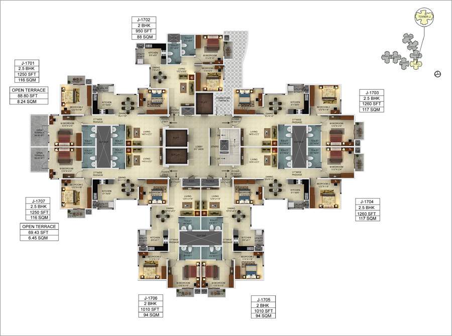 webcity Images for Cluster Plan of Mantri WebCity