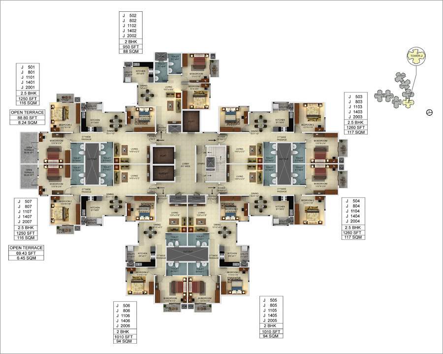 webcity Images for Cluster Plan of Mantri WebCity