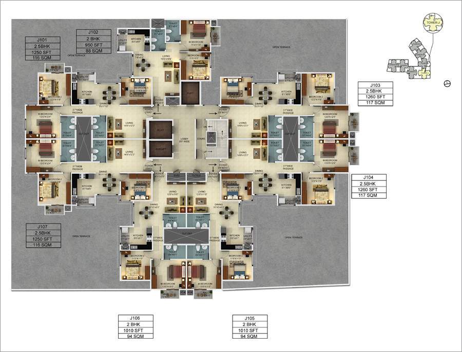 webcity Images for Cluster Plan of Mantri WebCity