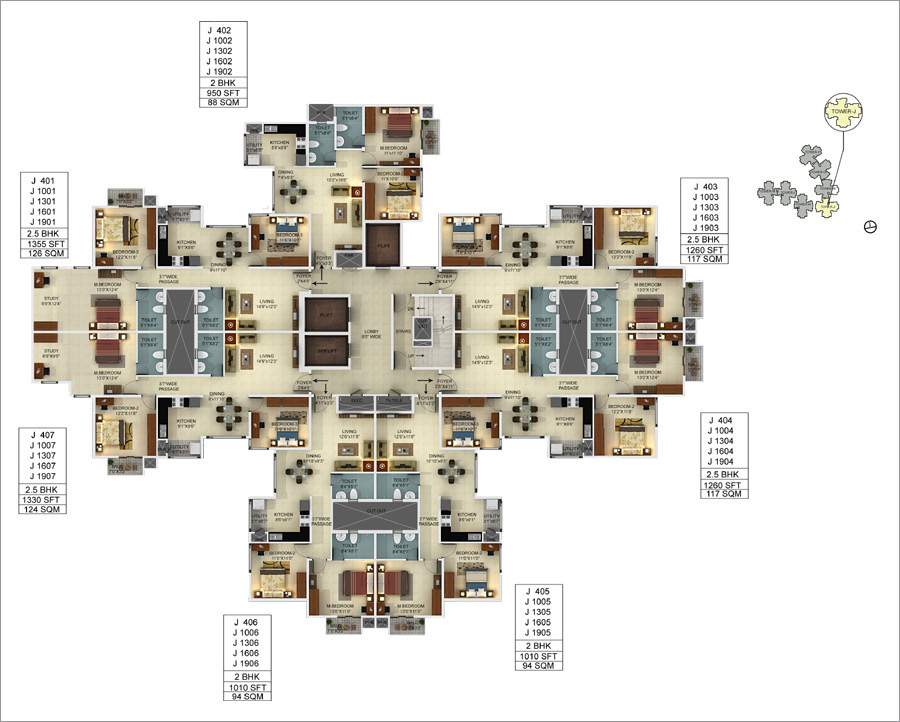 webcity Images for Cluster Plan of Mantri WebCity