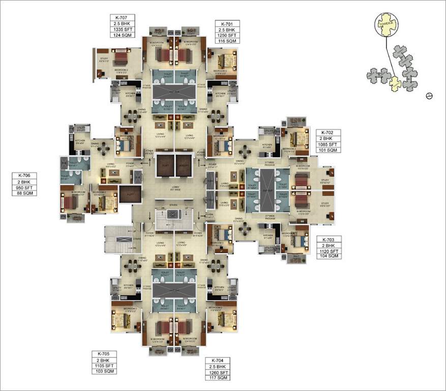 webcity Images for Cluster Plan of Mantri WebCity