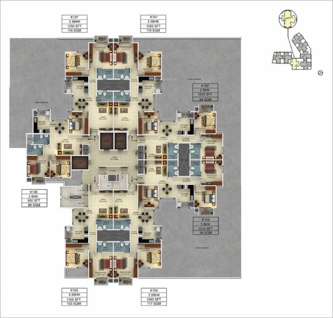  webcity Images for Cluster Plan of Mantri WebCity