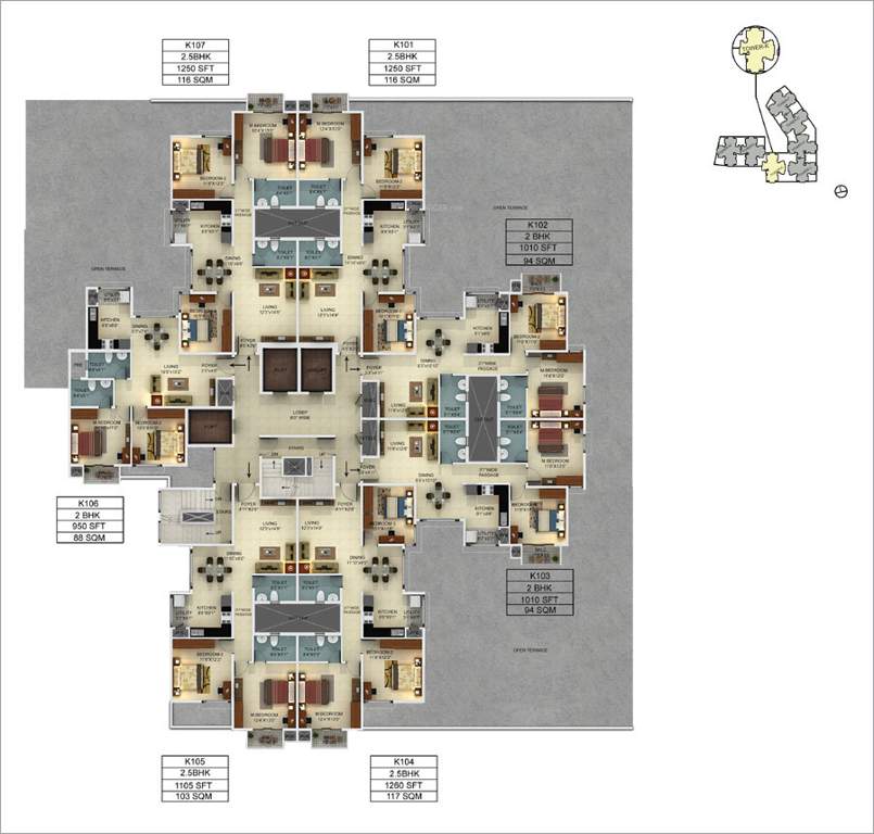 webcity Images for Cluster Plan of Mantri WebCity