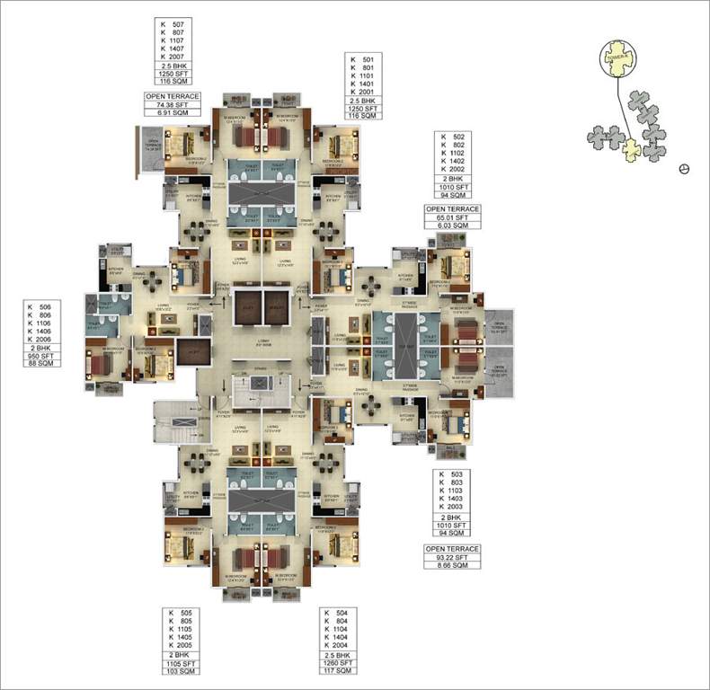 webcity Images for Cluster Plan of Mantri WebCity