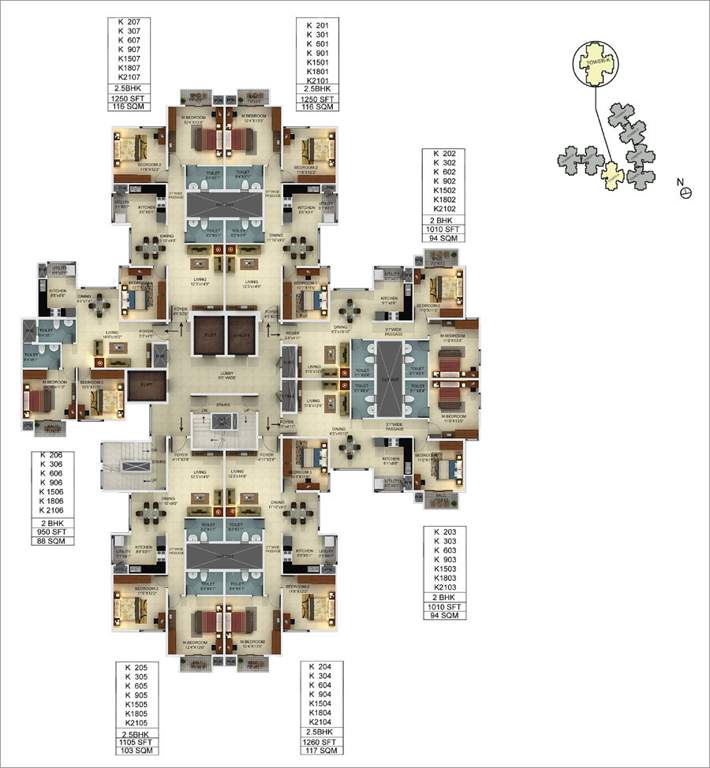 webcity Images for Cluster Plan of Mantri WebCity