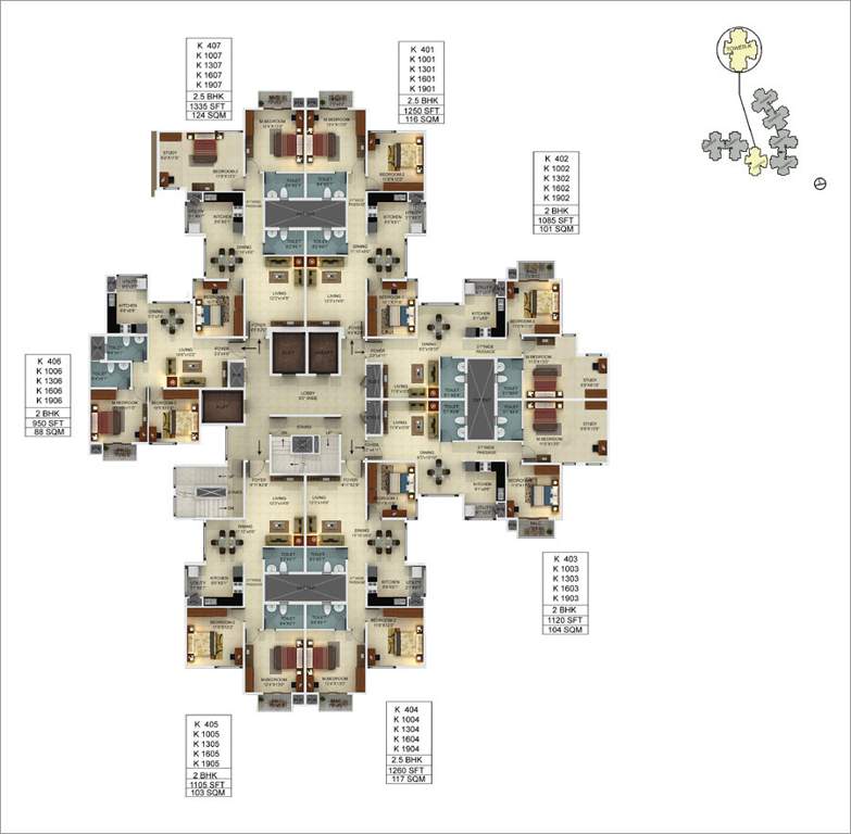 webcity Images for Cluster Plan of Mantri WebCity
