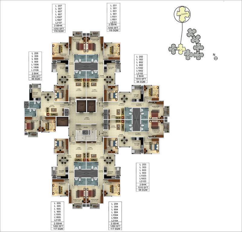 webcity Images for Cluster Plan of Mantri WebCity