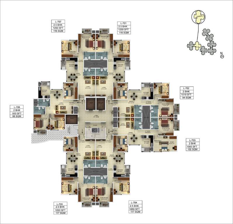 webcity Images for Cluster Plan of Mantri WebCity
