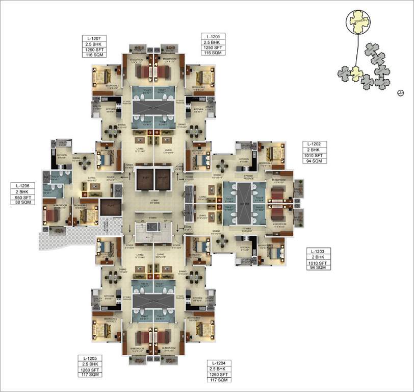 webcity Images for Cluster Plan of Mantri WebCity