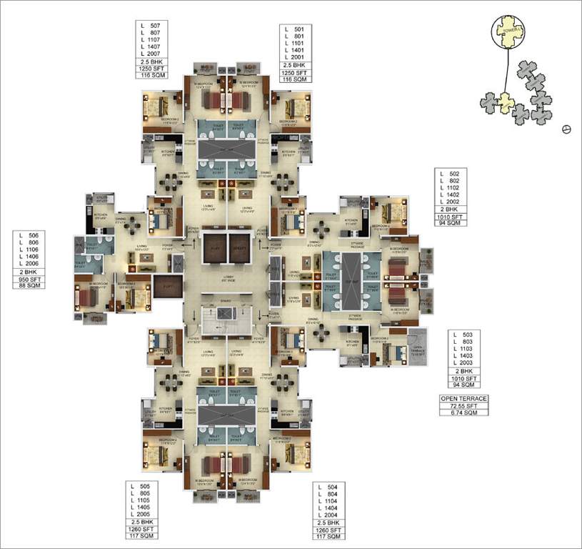 webcity Images for Cluster Plan of Mantri WebCity