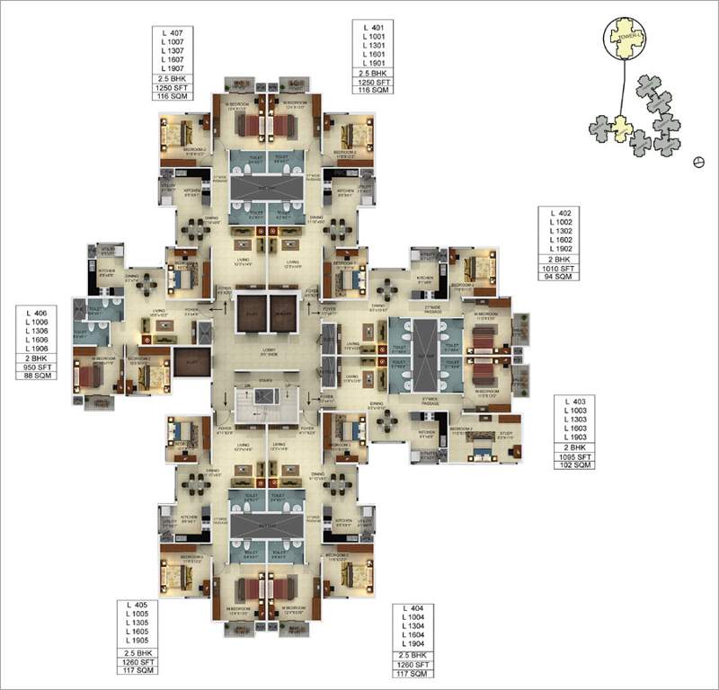 webcity Images for Cluster Plan of Mantri WebCity