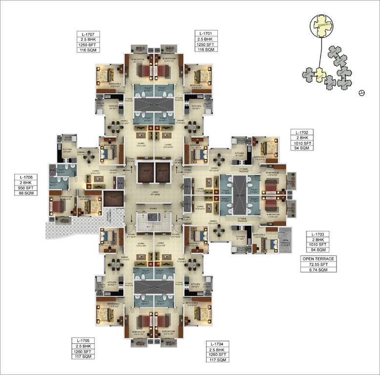 webcity Images for Cluster Plan of Mantri WebCity