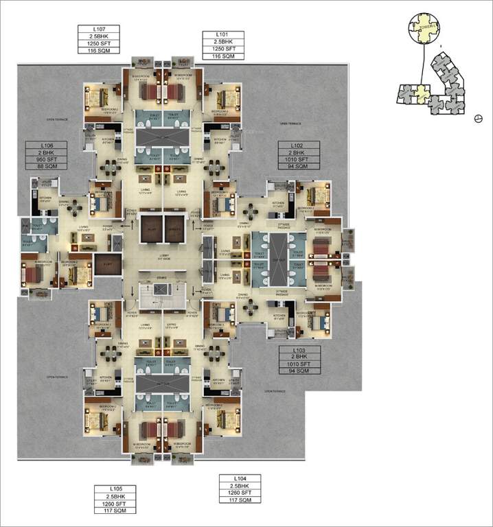 webcity Images for Cluster Plan of Mantri WebCity