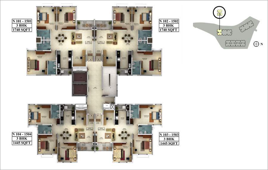webcity Images for Cluster Plan of Mantri WebCity