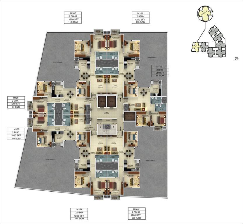 webcity Images for Cluster Plan of Mantri WebCity
