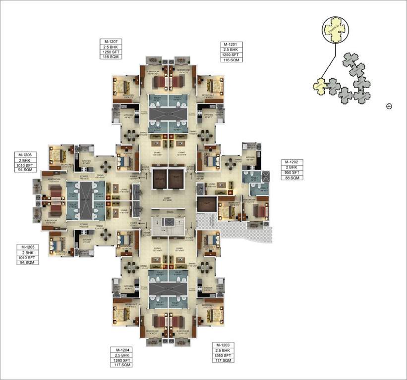 webcity Images for Cluster Plan of Mantri WebCity