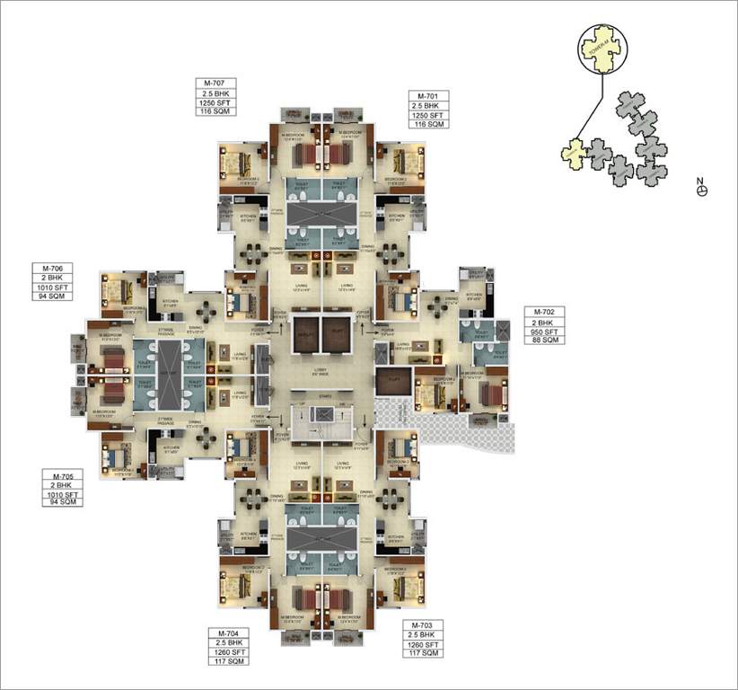 webcity Images for Cluster Plan of Mantri WebCity
