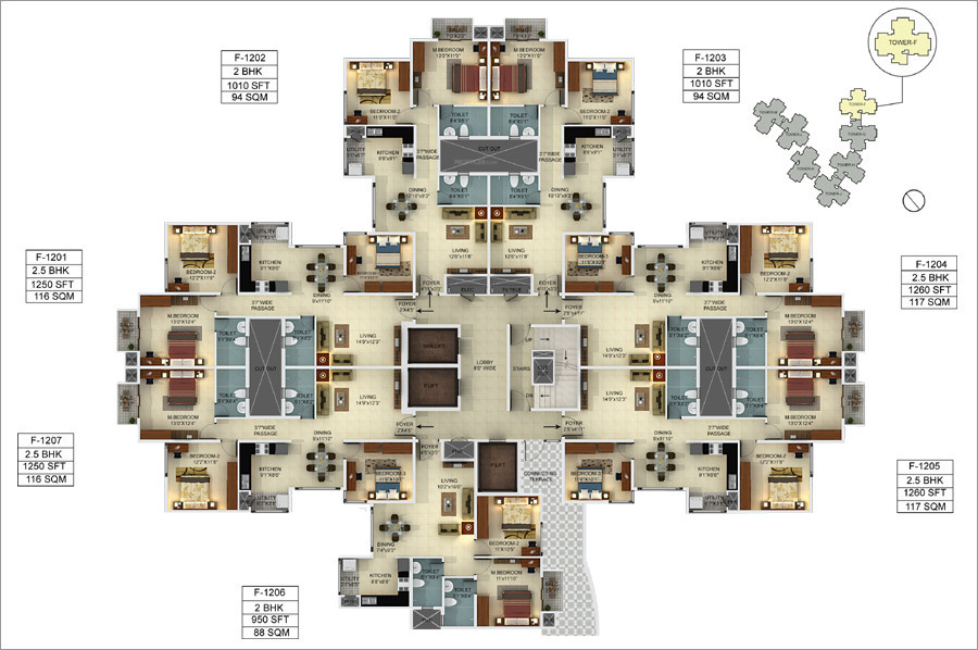 Images for Cluster Plan of Mantri WebCity