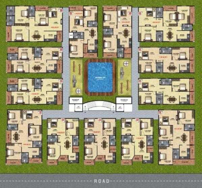  splendor Single tower Cluster Plan