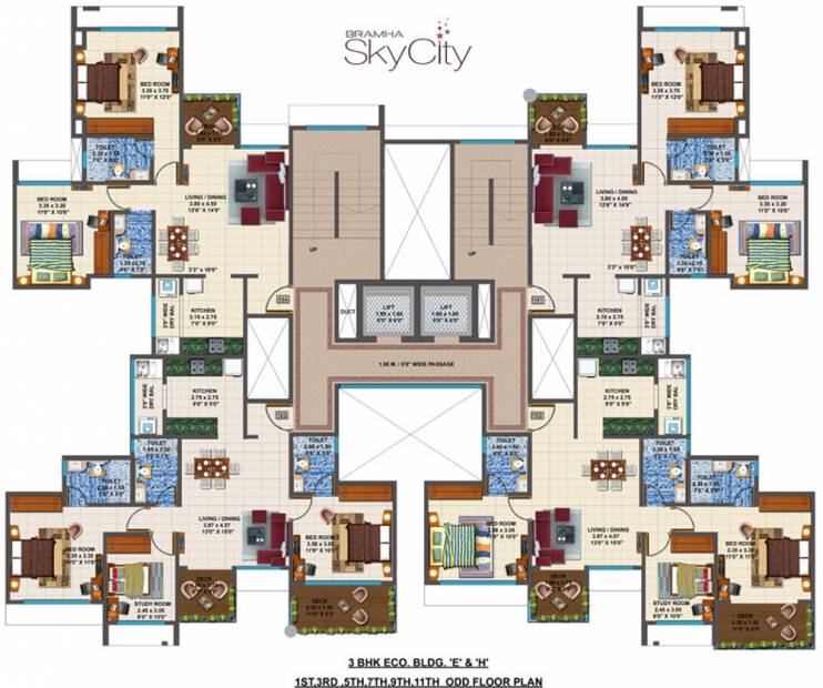  skycity Tower E,H Cluster Plan