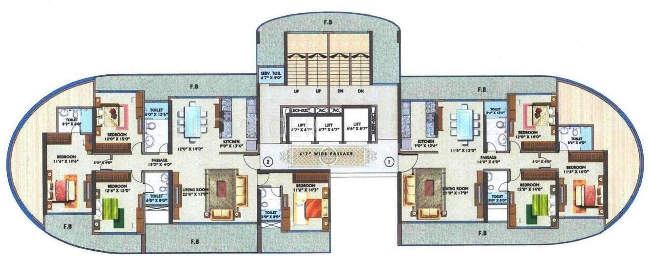  blue empress Images for Cluster Plan of Atul Blue Empress