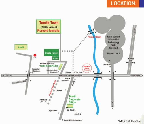  towers Images for Location Plan of Teerth Towers