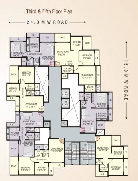  villa Single Tower Cluster Plan