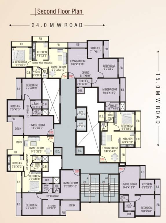  villa Single Tower Cluster Plan