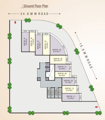  villa Single Tower Cluster Plan