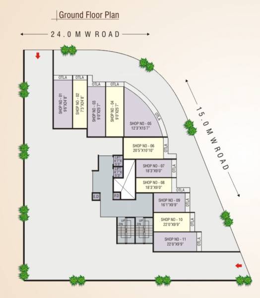  villa Single Tower Cluster Plan