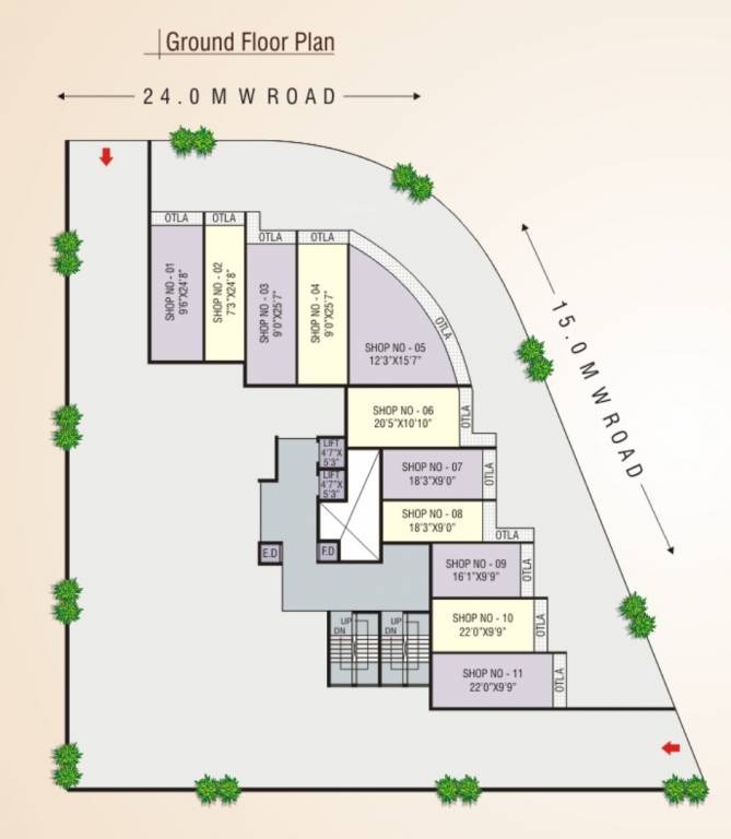  villa Single Tower Cluster Plan