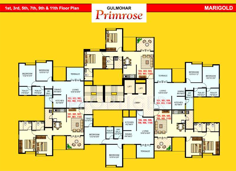  primrose Images for Cluster Plan of Gulmohar Primrose