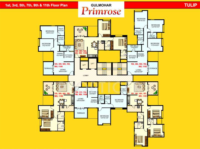  primrose Images for Cluster Plan of Gulmohar Primrose