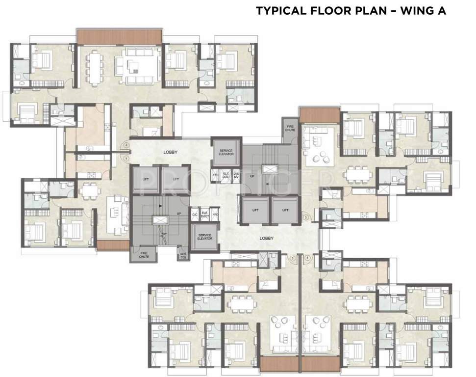 radiance Images for Cluster Plan of Kalpataru Radiance