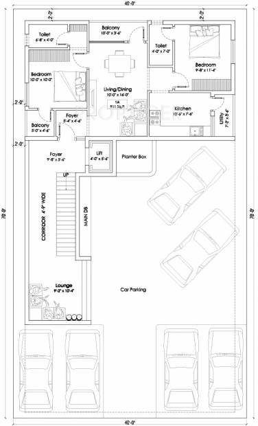 aura-deziner-homes unity SINGLE BLOCK Cluster Plan for ground Floor