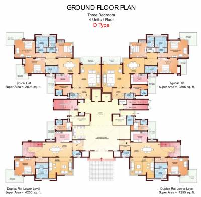  exotica Tower- D Ground Cluster Plan