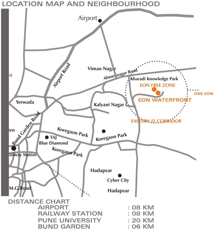eon waterfront Images for Location Plan of Panchshil Eon Waterfront