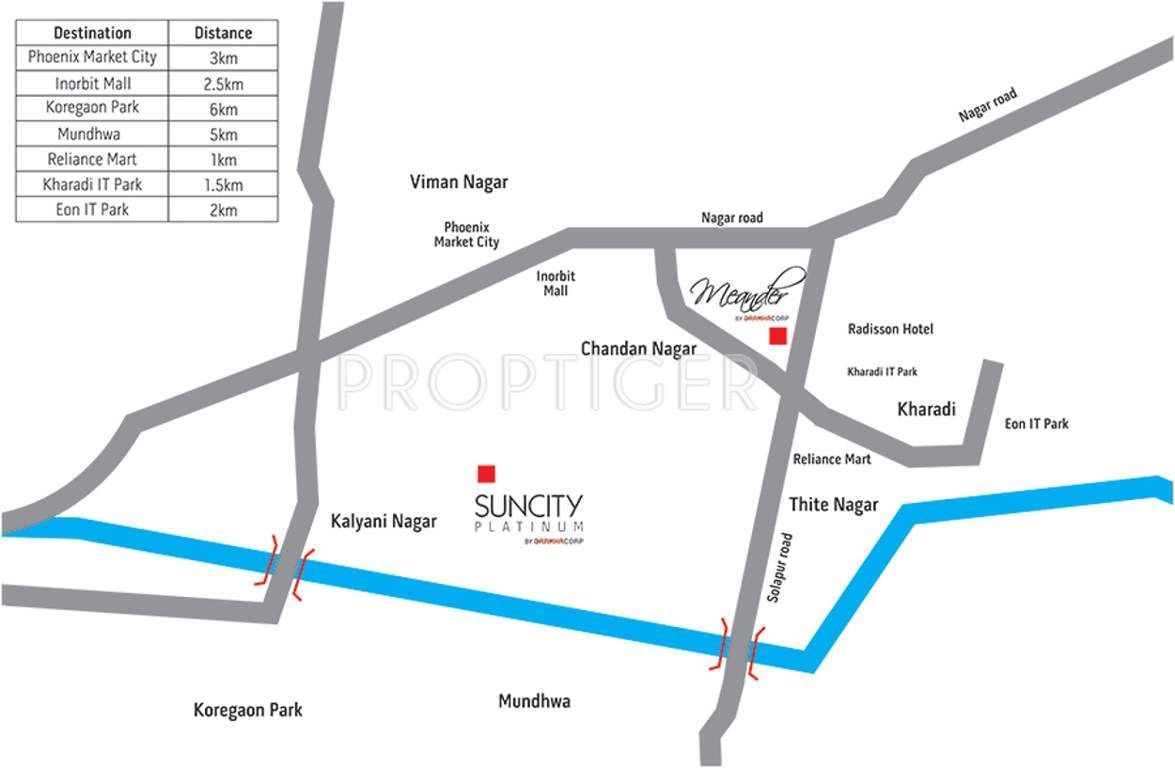  meander Images for Location Plan of BramhaCorp Meander
