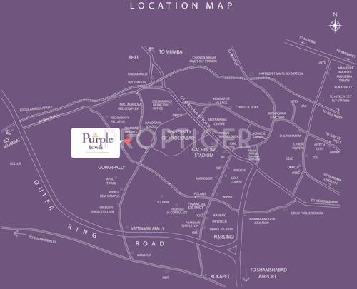  purple-town Images for Location Plan of Manjeera Purple Town