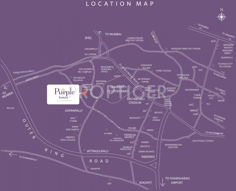  purple-town Images for Location Plan of Manjeera Purple Town