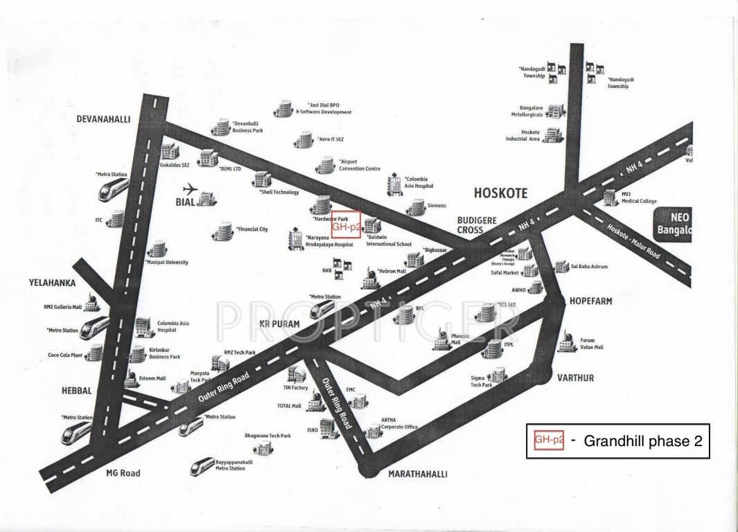 aishwarya homes grand hill Location Plan