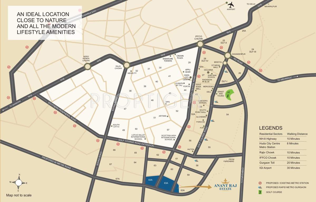  estate plots Images for Location Plan of Anant Anant Raj Estate Plots