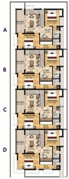  luxuria Cluster Plan for 1st Floor
