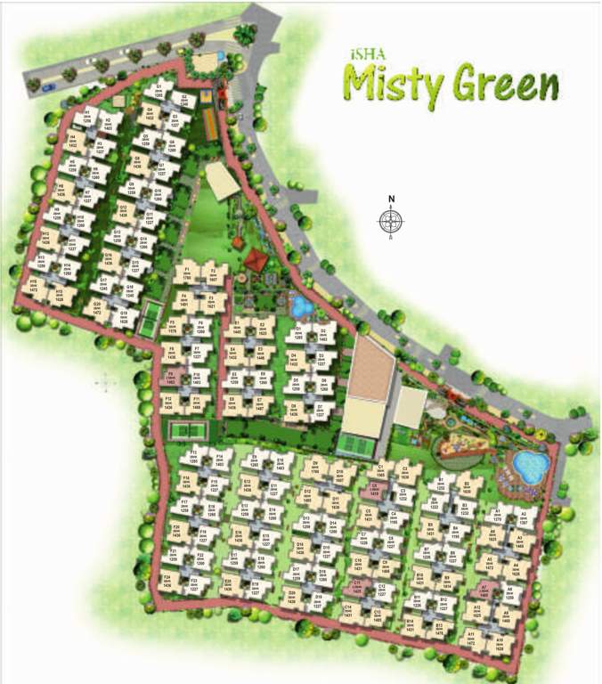  misty green Images for Layout Plan of Isha Misty Green