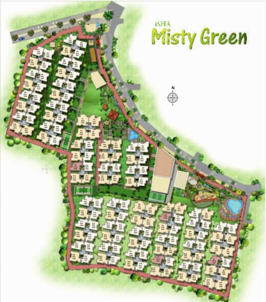  misty-green Images for Layout Plan of Isha Misty Green